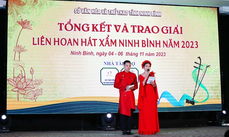 Sở Văn hóa và Thể thao Ninh Bình tổ chức chương trình Tổng kết, trao giải, bế mạc Liên hoan hát Xẩm Ninh Bình mở rộng 2023.