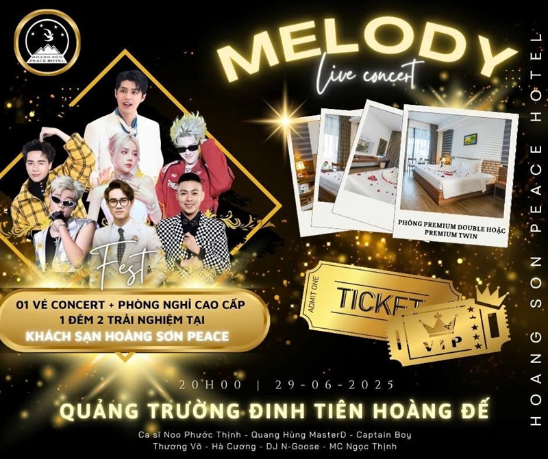 Một đêm – Hai trải nghiệm: Bùng nổ cảm xúc tại MELODY Concert Fest và thư giãn tuyệt đối tại Hoàng Sơn Peace